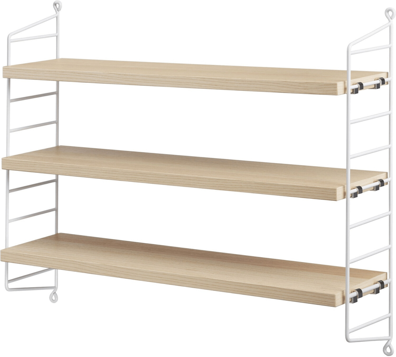 String Étagère Pocket frêne blanc