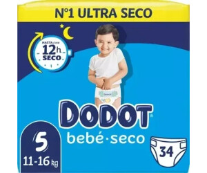 Dodot Bebé-Seco Pañales Talla 5, 74 Pañales, 11-16kg, Hasta 12h de  Protección Anti-fugas : : Bebé