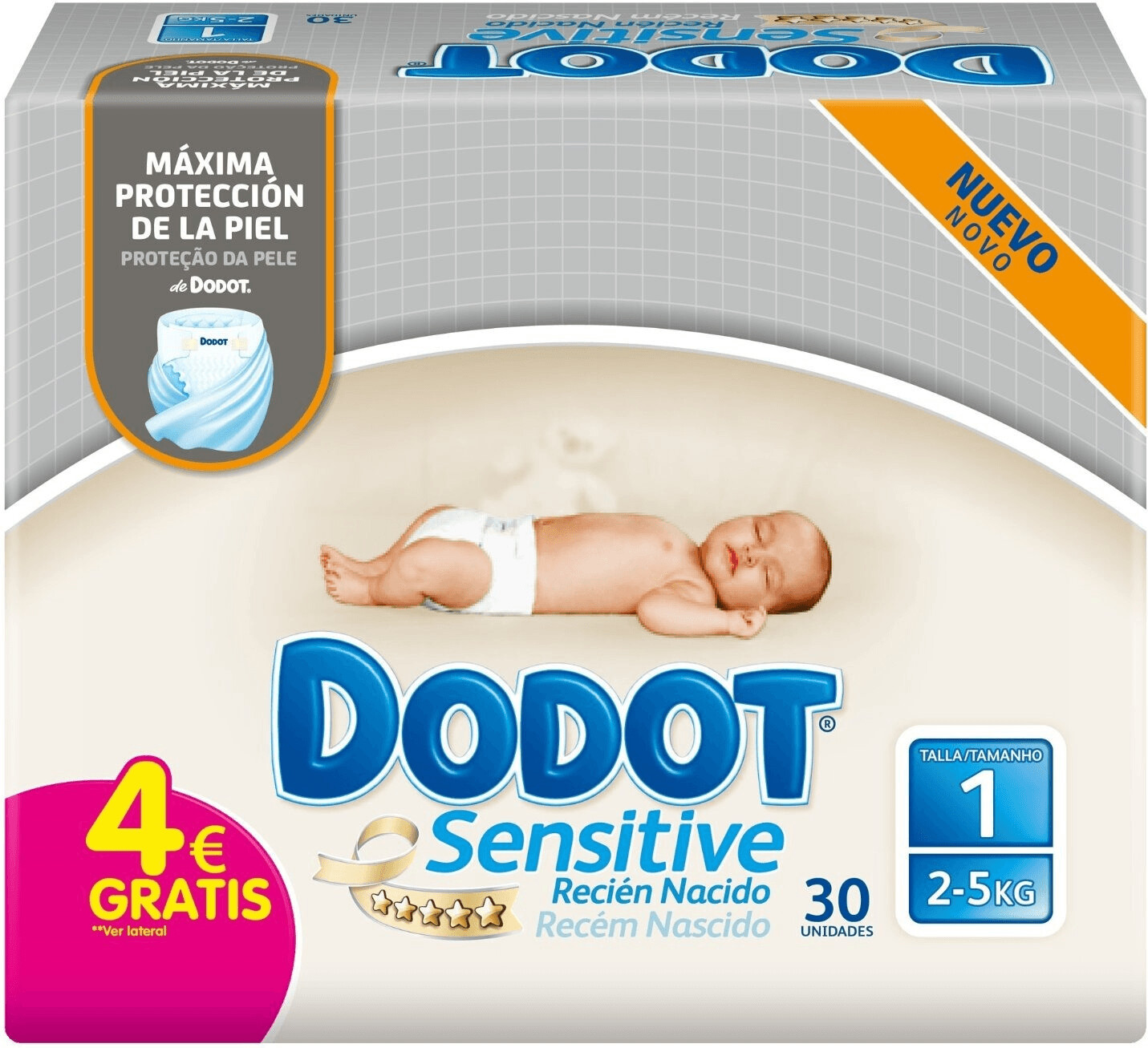 Dodot Sensitive Pañales Talla 1, 80 Pañales, 2-5kg : : Bebé