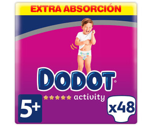 Dodot Activity Talla 5+ de 12 a 17 kg paquete de 48 unidades.
