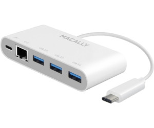 Macally 3 Port USB 3.0 Hub Gigabit Ethernet (UC3HUB3GBC)
