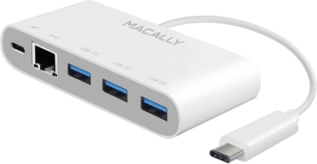 Macally 3 Port USB 3.0 Hub Gigabit Ethernet (UC3HUB3GBC)