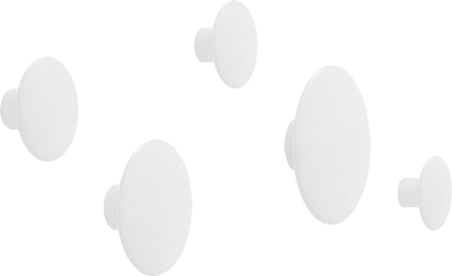 Muuto The Dots Coat Hook Set of 5 white