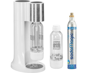 Levivo Wassersprudler Starter-Set inkl. 2 Sprudelflaschen & CO2-Zylinder 60 Liter weiß