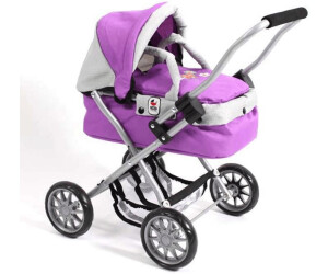 Poppenwagen roze met witte stippen Simply for kids