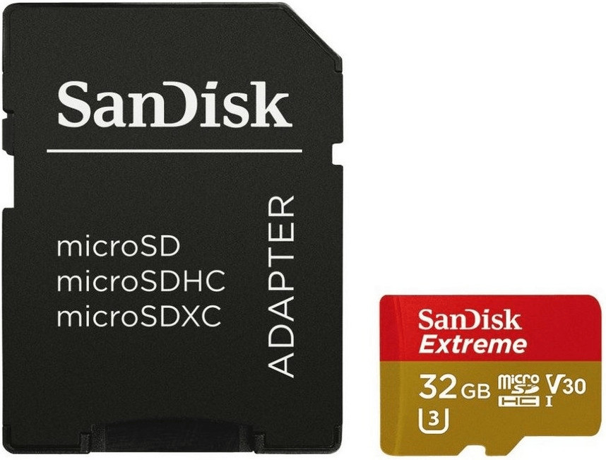 SanDisk Extreme microSDHC 32 Go UHS-I U3 V30 (SDSQXVF-032G)