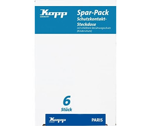 Schutzkontakt Steckdose Unterputz Paris Kopp Spar-Pack 6 Stück braun