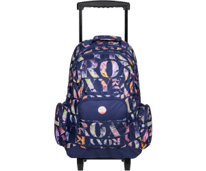 Roxy Free Spirit Wheeled School Backpack corawaii blue print (bsq6)