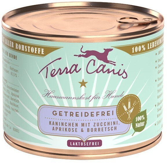 Terra Canis Sensitive lapin, courgettes, abricots & bourrache