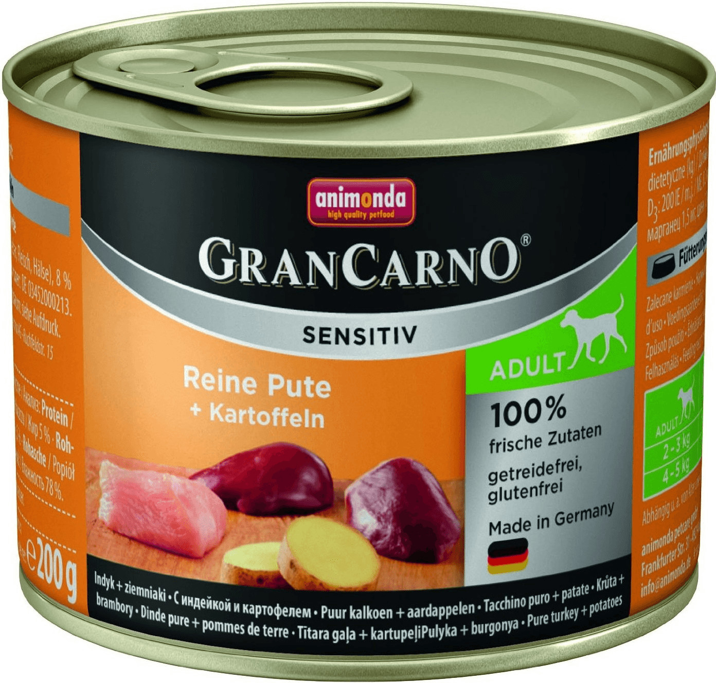 Animonda Gran Carno Adult Sensitive pur dinde + pomme de terre