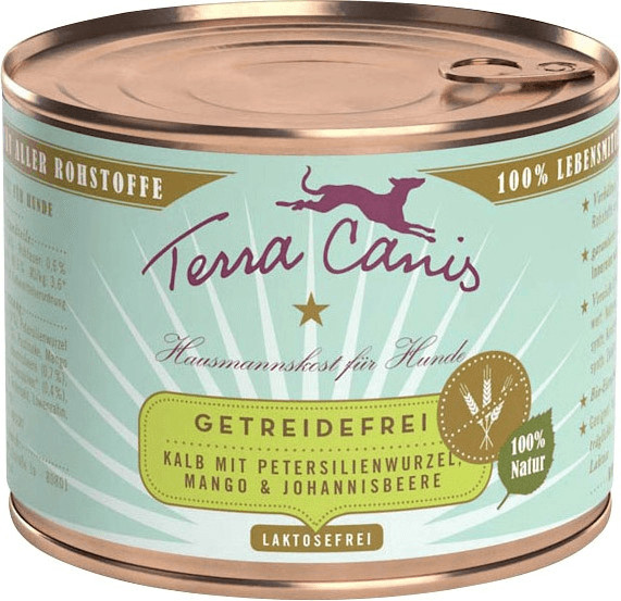Terra Canis Menu sans céréales veau, racine de persil, mangue & groseilles