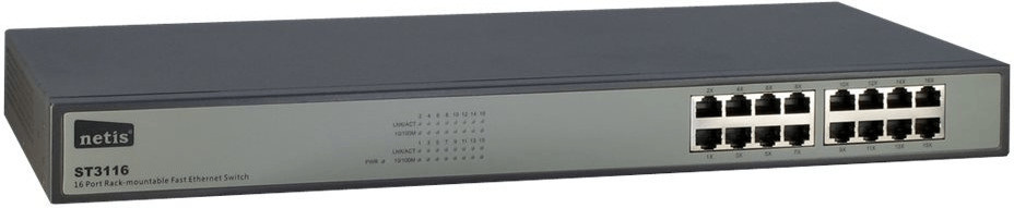 netis 16-Port Fast Ethernet Switch (ST3116)