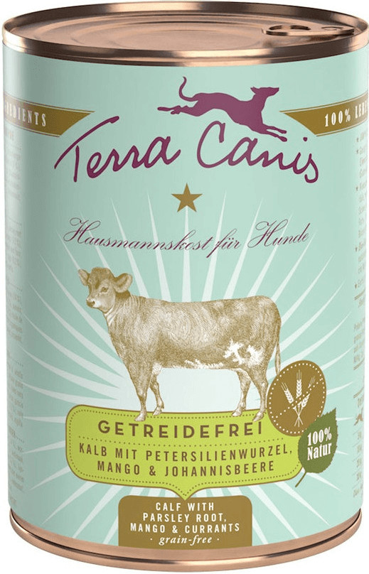 Terra Canis Menu sans céréales veau, racine de persil, mangue & groseilles (800 g)