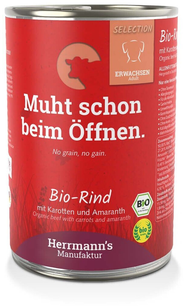 Herrmann's Boeuf bio carottes & amarante (400 g)