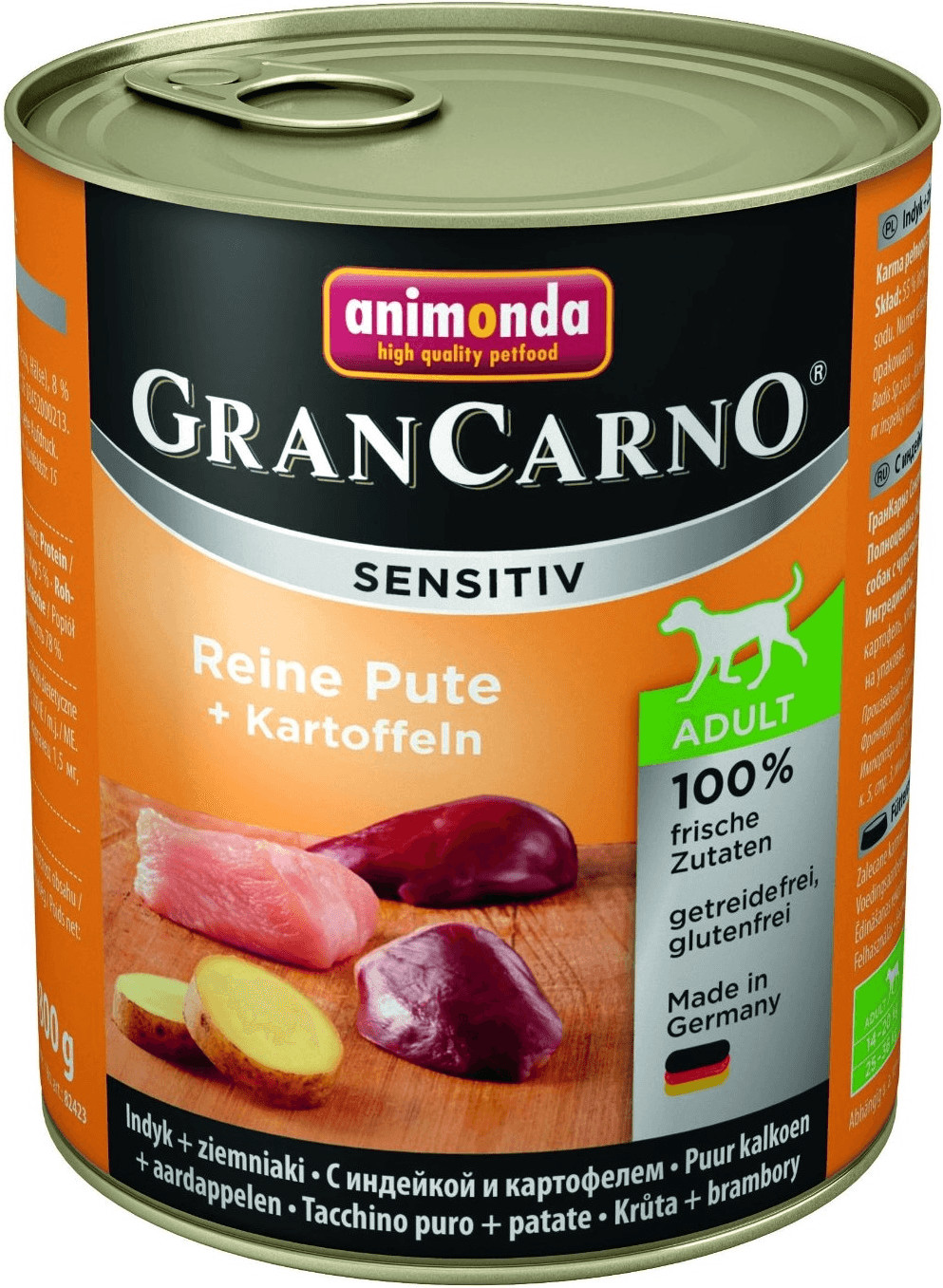Photos - Dog Food Animonda PETFOOD  Gran Carno Adult Sensitive Turkey + Potatoes (80 