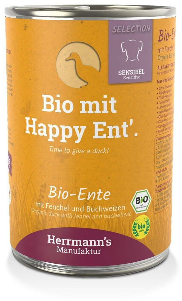 Herrmans Sensibel canard bio, fenouil & sarrasin (400 g)