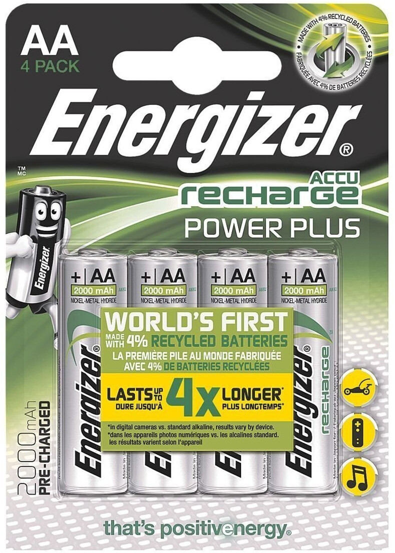 Energizer Pile C Rechargeable, Recharge Power Plus, Lot de 2 Piles