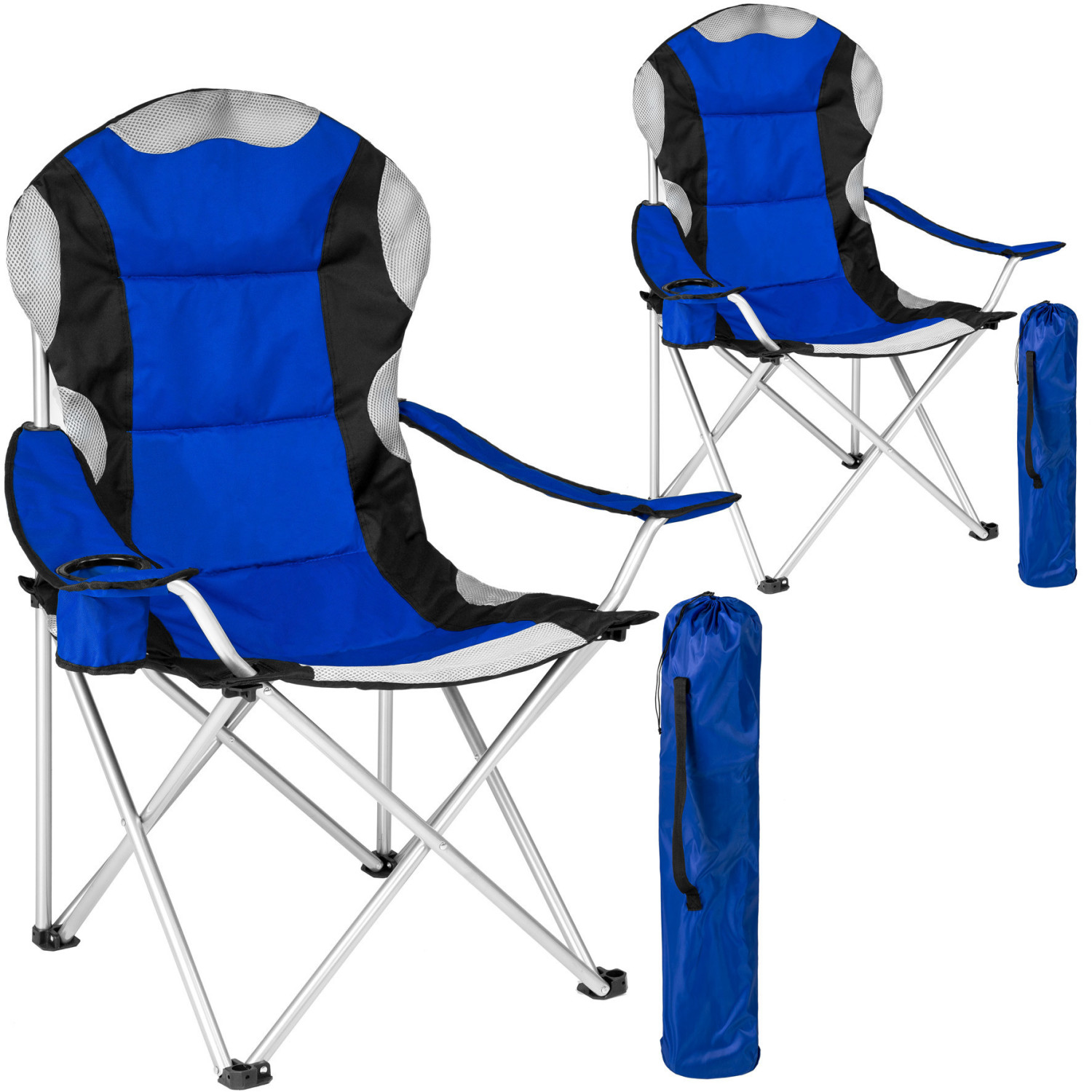 TecTake 2 chaises de camping pliables avec housses
