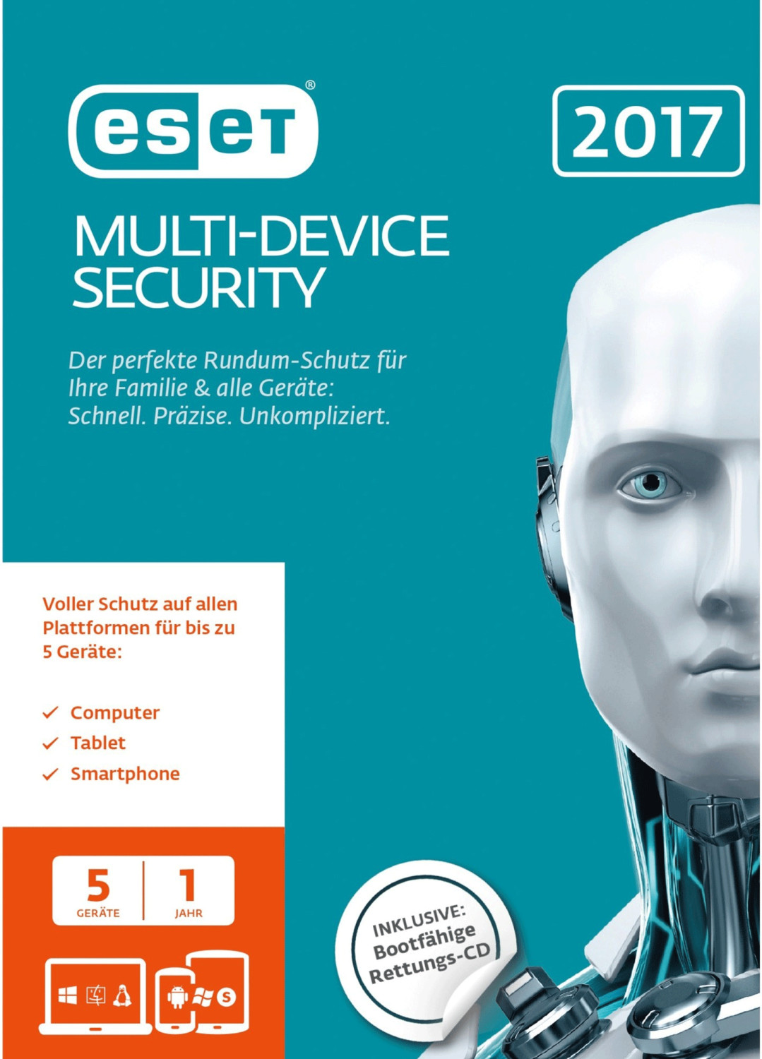 ESET Multi Device Security 2017 (DE) (5 Geräte) (1 Jahr) (FFP)