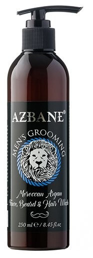 Azbane Face, Beard & Hairwash 3 in 1 (250ml)