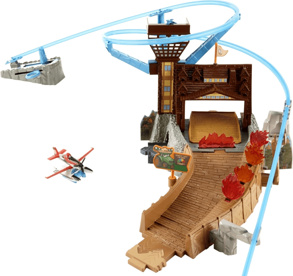 Mattel Disney Planes Fire & Rescue - Fire at Fusel Lodge! Track Set