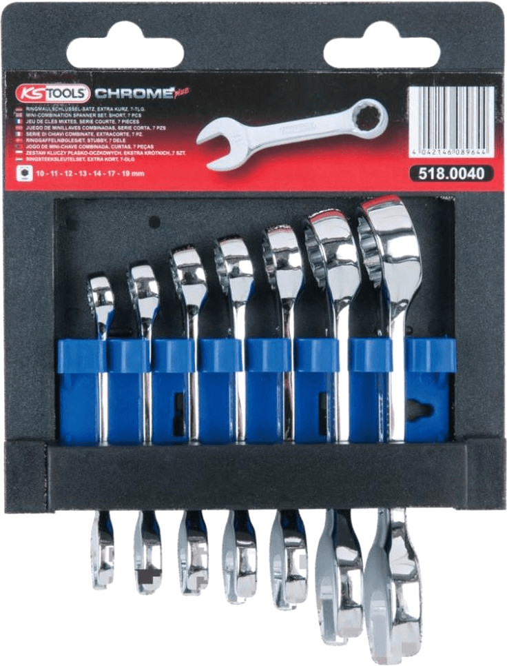 KS Tools Jeu de clés mixtes CHROMEplus 7 pièces