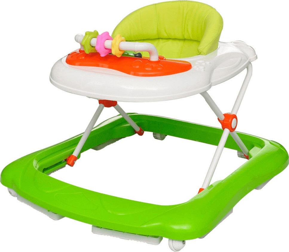 VidaXL Trotteur balancelle avec tablette - vert