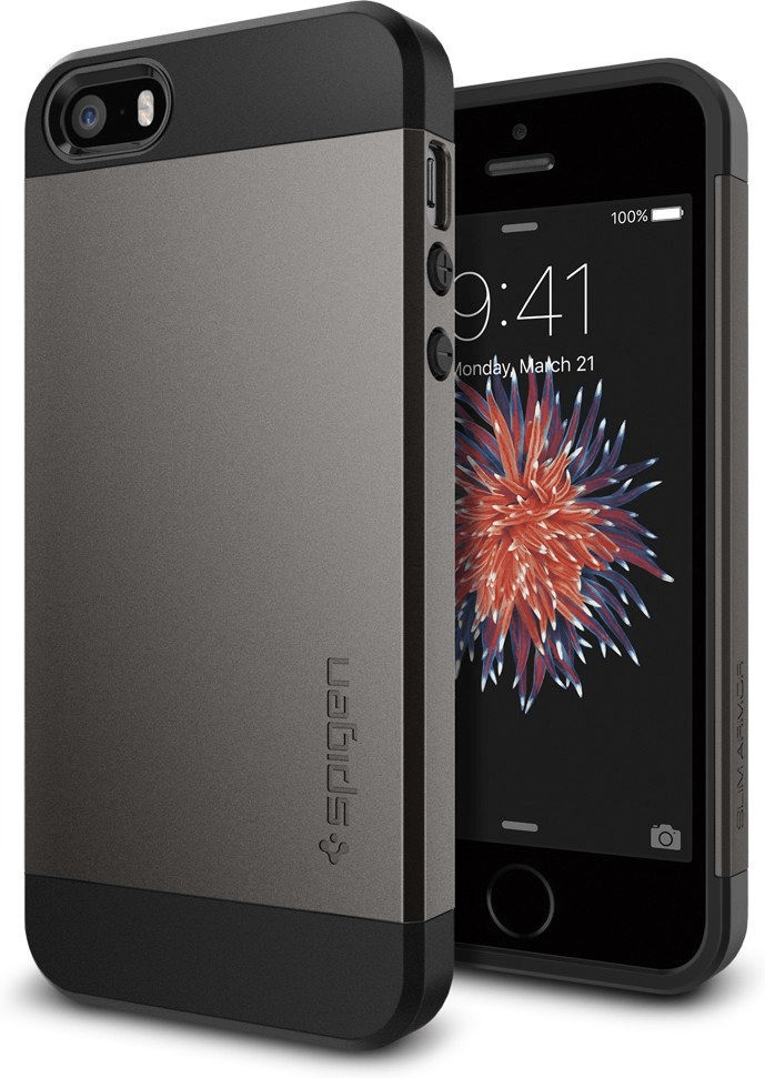 Spigen Coque Slim Armor (iPhone SE/5S/5) gunmetal