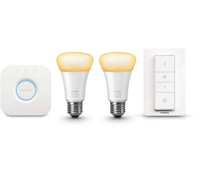 Philips Hue White Ambiance Starter Kit (E27 x 2) + Dimmer Switch