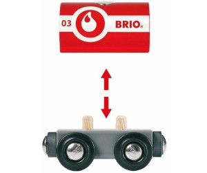 BRIO World 33844 Feuerwehr-Löschzug Feuerwehrzug mit Feuerwehrschlauch und Was 