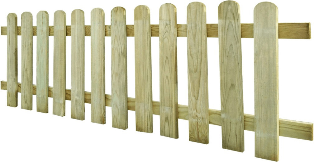 VidaXL Wooden batten fence 200 x 60 cm
