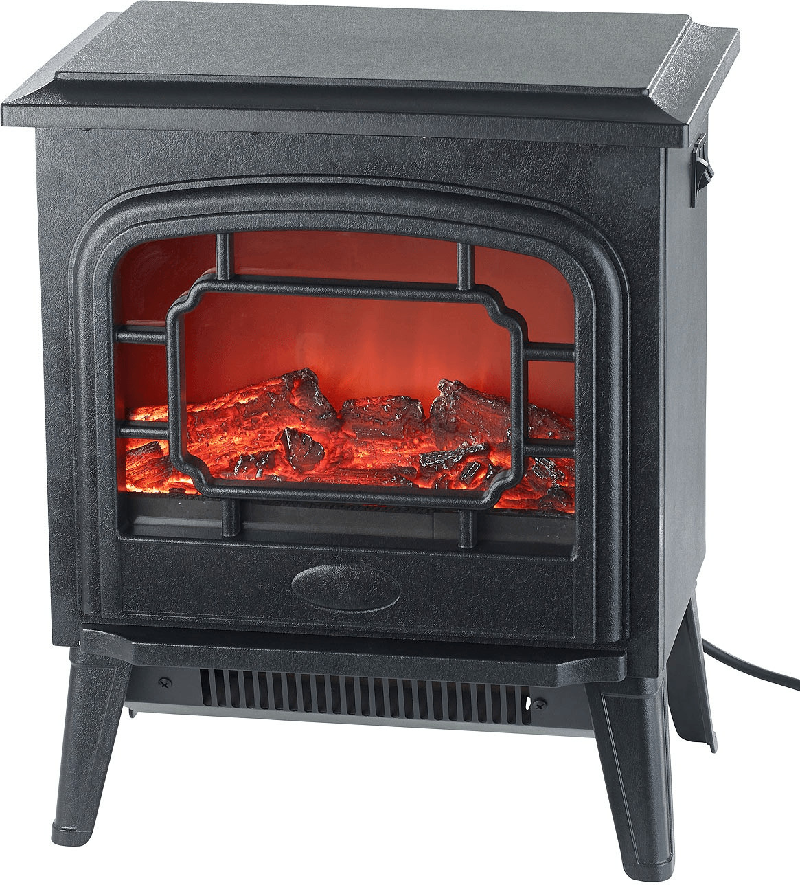 Carlo Milano Elektrischer Kaminofen in Nostalgie-Optik, 2-stufig 1.000
