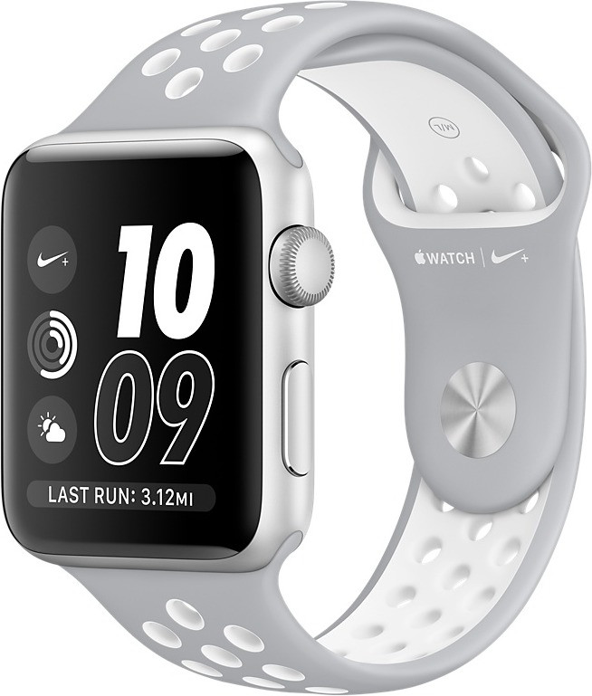 Apple Watch Series 2 Nike+ 42mm silber mit Sportarmband silber/weiß