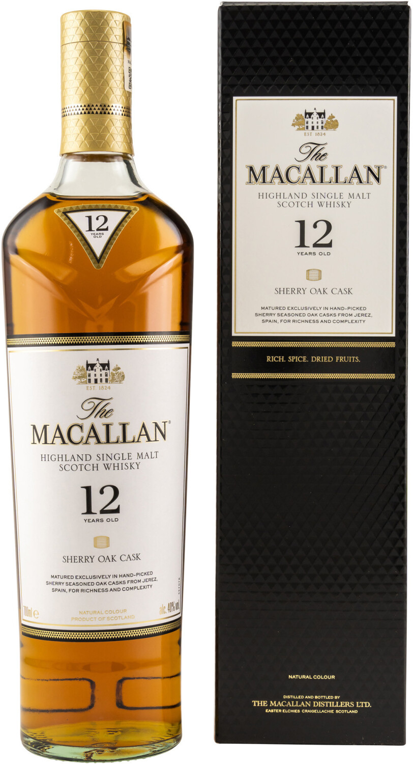 The Macallan 12 años Sherry Oak Cask 40% desde 73,50 € | Mayo 2022