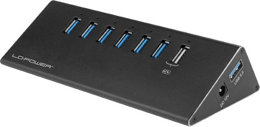 LC Power 7 Port USB 3.0 Hub (LC-HUB-ALU-2B-7)