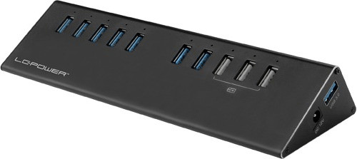 LC Power 7+3 Port USB 3.0 Hub (LC-HUB-ALU-2B-10)
