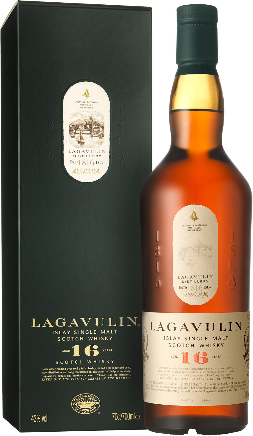 Lagavulin 16 Years Old (Port Ellen - Isle of Islay) 43% 700ml - World Wine  & Whisky