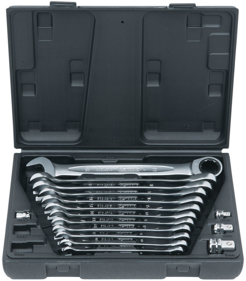 KS Tools Coffret clés mixtes à cliquet 8-19 mm 16 pièces