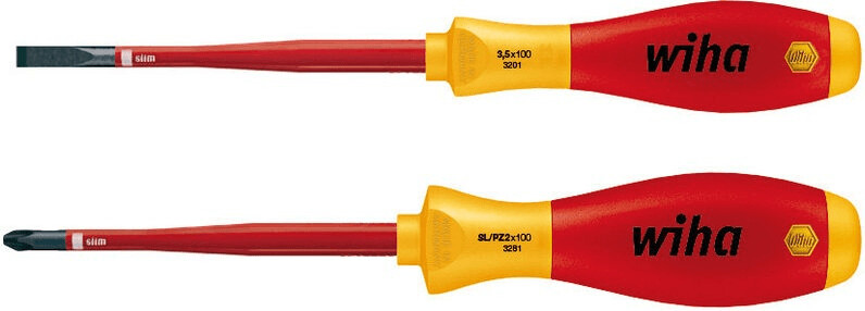 Wiha Jeu de 2 tournevis SoftFinish slimFix