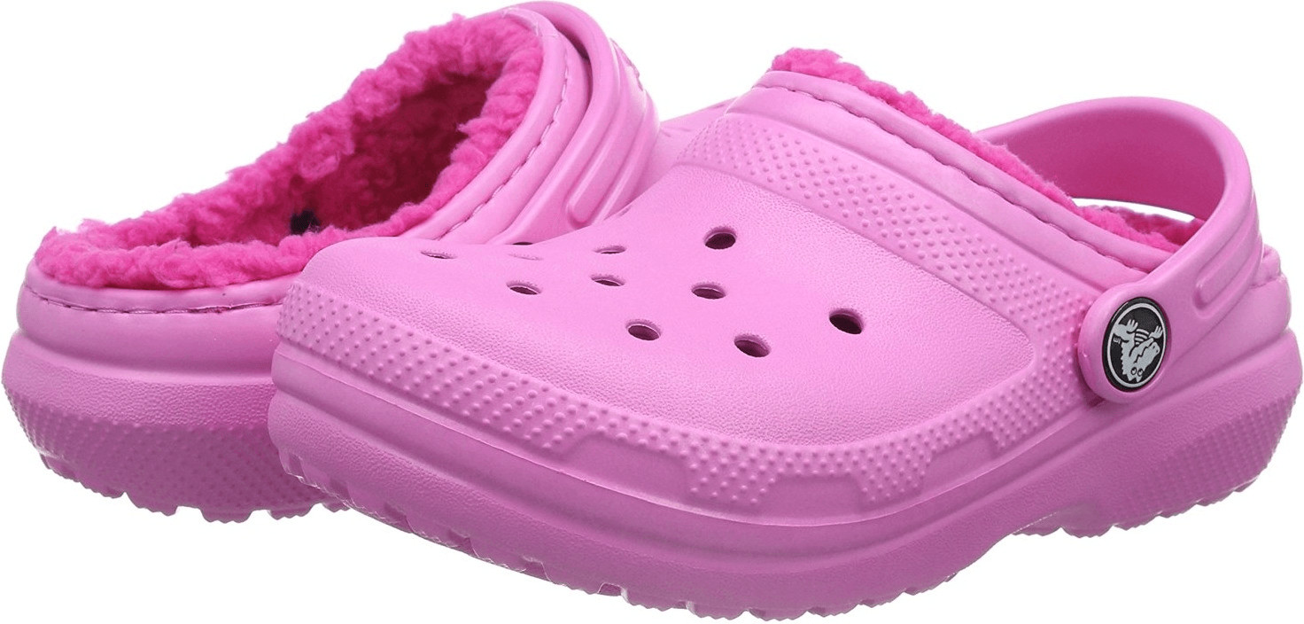 Crocs Kids Fuzz Lined Clog 203506 party pink candy pink ab 17 99 Preisvergleich bei idealo