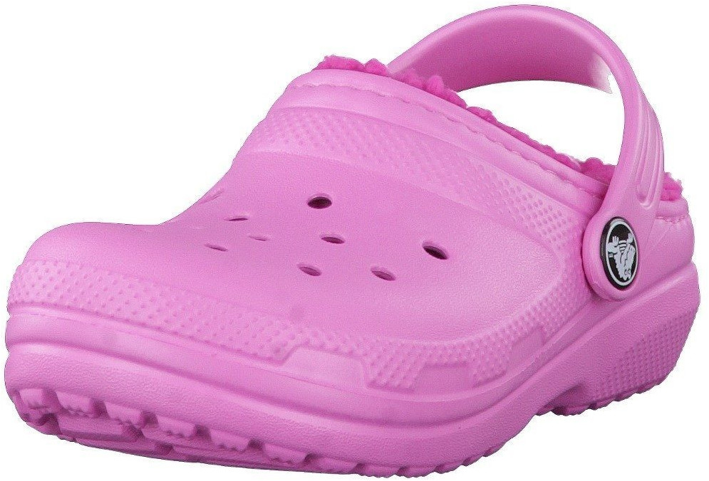Crocs Kids Fuzz Lined Clog 203506 party pink candy pink ab 17 99 Preisvergleich bei idealo
