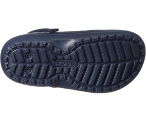 navy blue fuzzy crocs