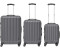 Packenger Velvet 4-Rollen-Trolley Set 52/62/72 cm grey