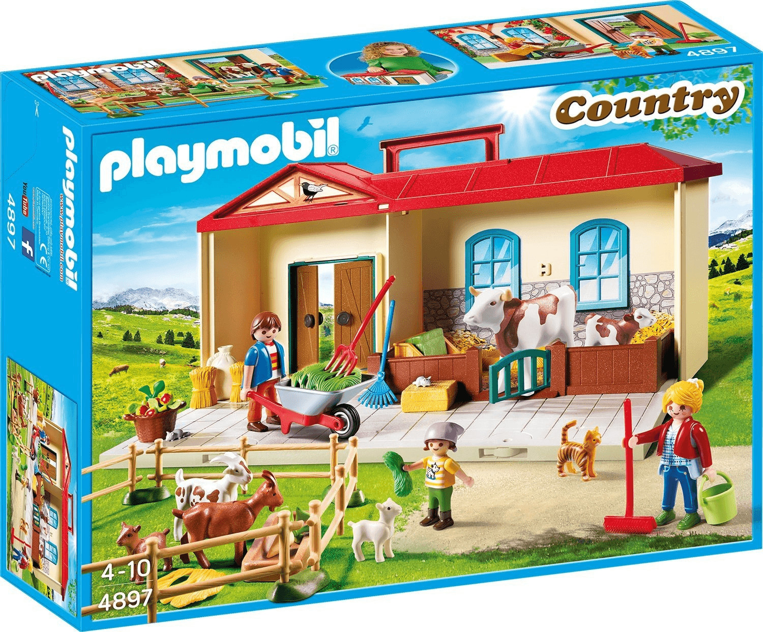 4142 ferme transportable playmobil country 