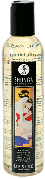Shunga Huille de massage Desire vanille (250 ml)