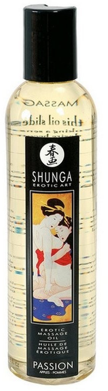 Shunga Huille de massage Passion pomme (250 ml)