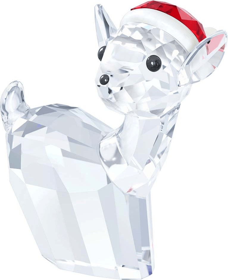 Swarovski Biche avec bonnet de Père Noël