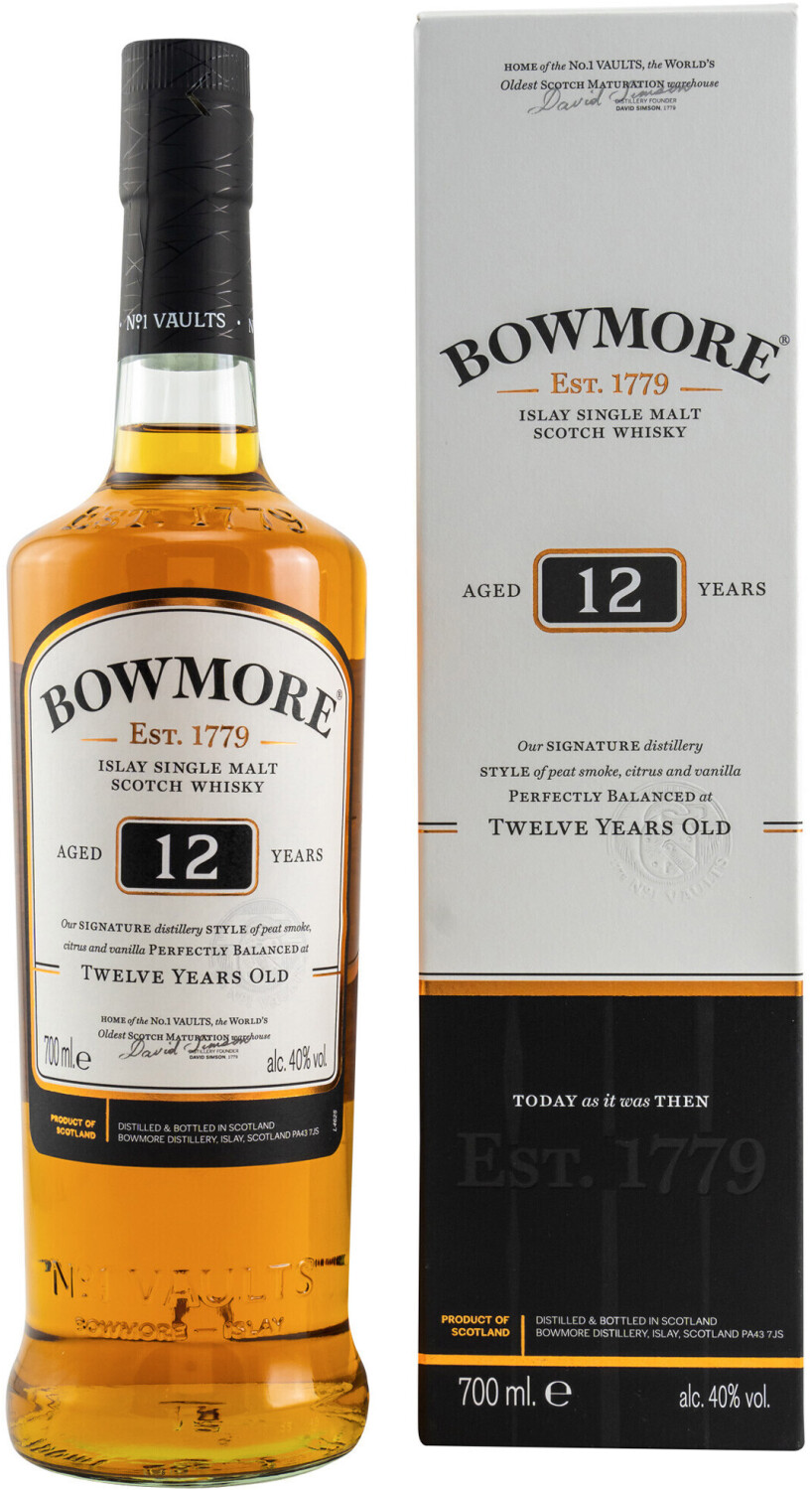 Bowmore 12 Jahre 40% Preisvergleich 6,49 € (Februar 2024 Preise) ab | bei
