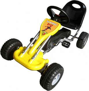 VidaXL Kart à pédales jaune (90252)