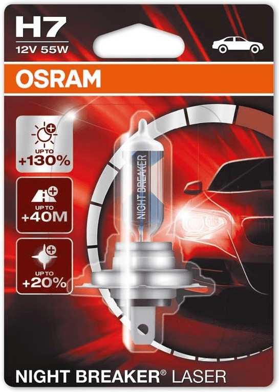 Osram H7 Night Breaker Laser 200 Glühbirnen Leuchtmittel,Birne 55